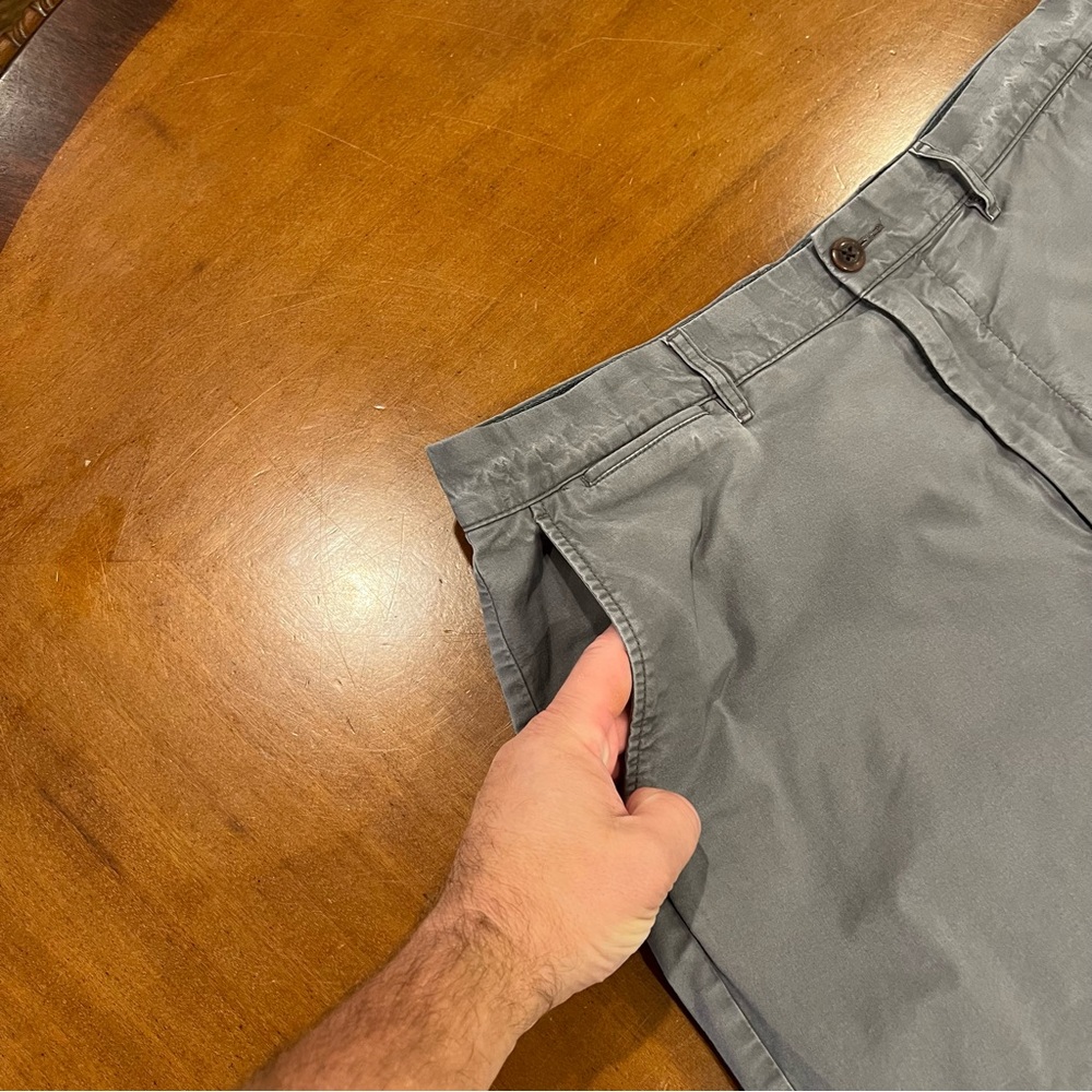 J.Crew Men’s 5” Stretch Cotton Flat Front Chino Shorts Gray 36 Cotton Preppy - Picture 6 of 16